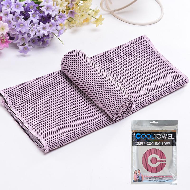 Customizable Ice Silk Summer Sports Towel - Absorbent and Cooling for Fitness