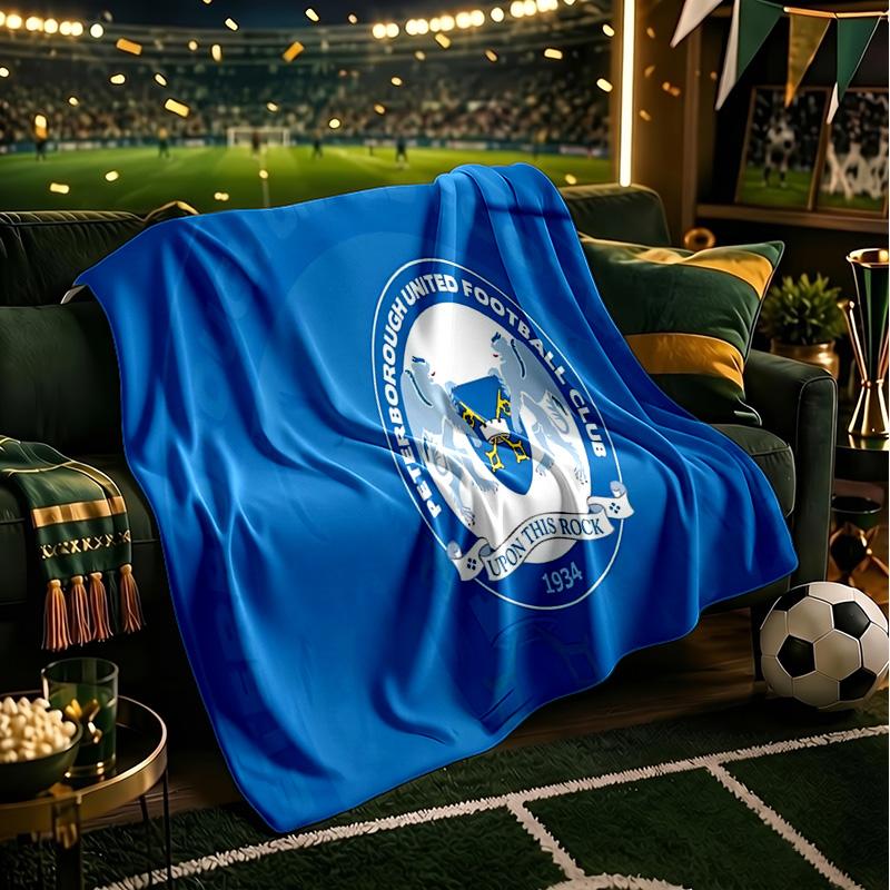 Peterborough Crest Throws Blanket Flannel Blankets Plush for Couch Bed Gifts for Men Women Travel picnic blanket Christmas fan gifts