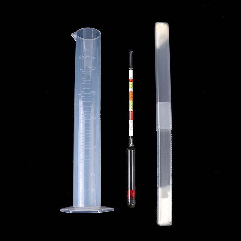 3Pcs/Set Triple Scale Alcohol Hydrometer And Test Jar For Home Brew Wine Beer