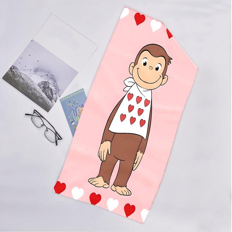 Curious George Fashion Beach Towel: Ideal for Summer Adventures Soft, absorbent and quick drying suitable for swimming and bathing