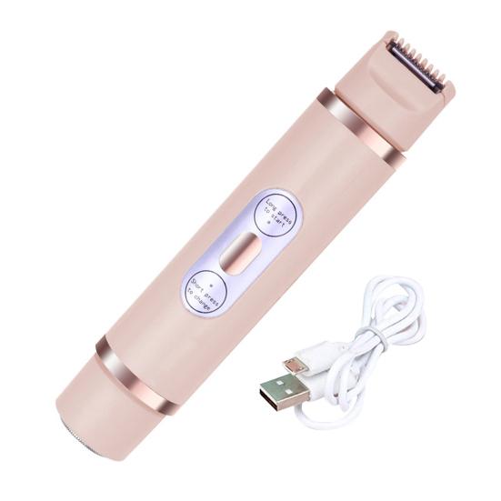 Женская электробритва USB перезаряжаемая двойная головка IPX7 водонепроницаемая портативная для лица, тела, зоны бикини, рук, ног, эпилятор, бритва, триммер