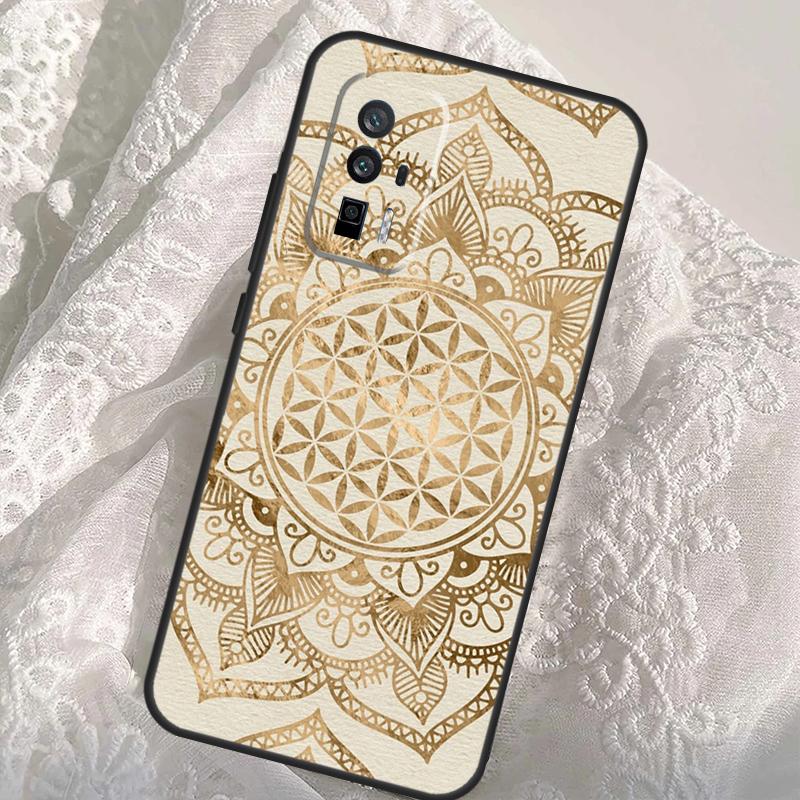 Чехол с цветочной мандалой для Xiaomi 14T Pro 13T 12T 11T 13 14 Ultra POCO X6 F6 Pro M6 X3 X5 M5s F3 F5