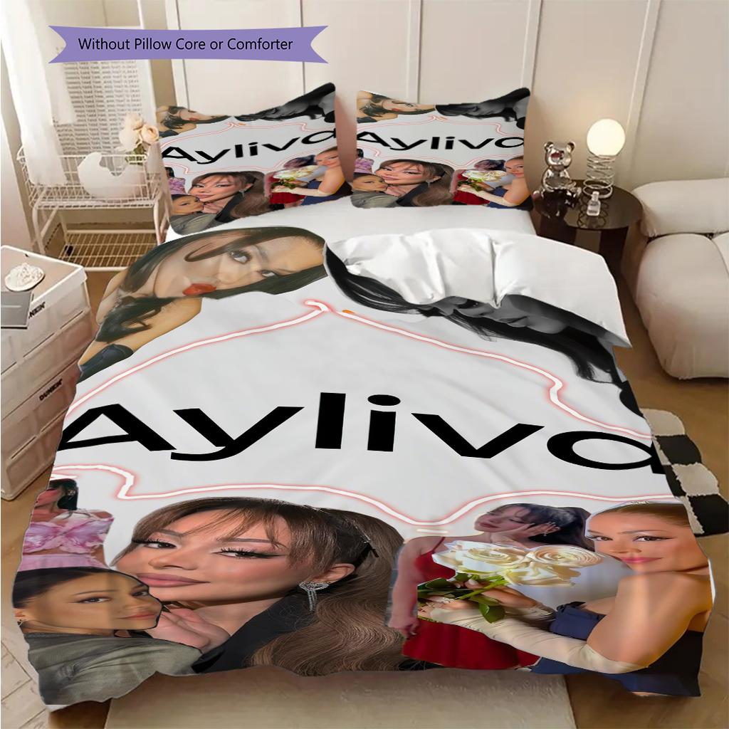 Ayliva's retro style poster bedding, duvet cover, pillowcase, home decoration, birthday gift (1 * duvet cover+2 * pillowcase, coreless)