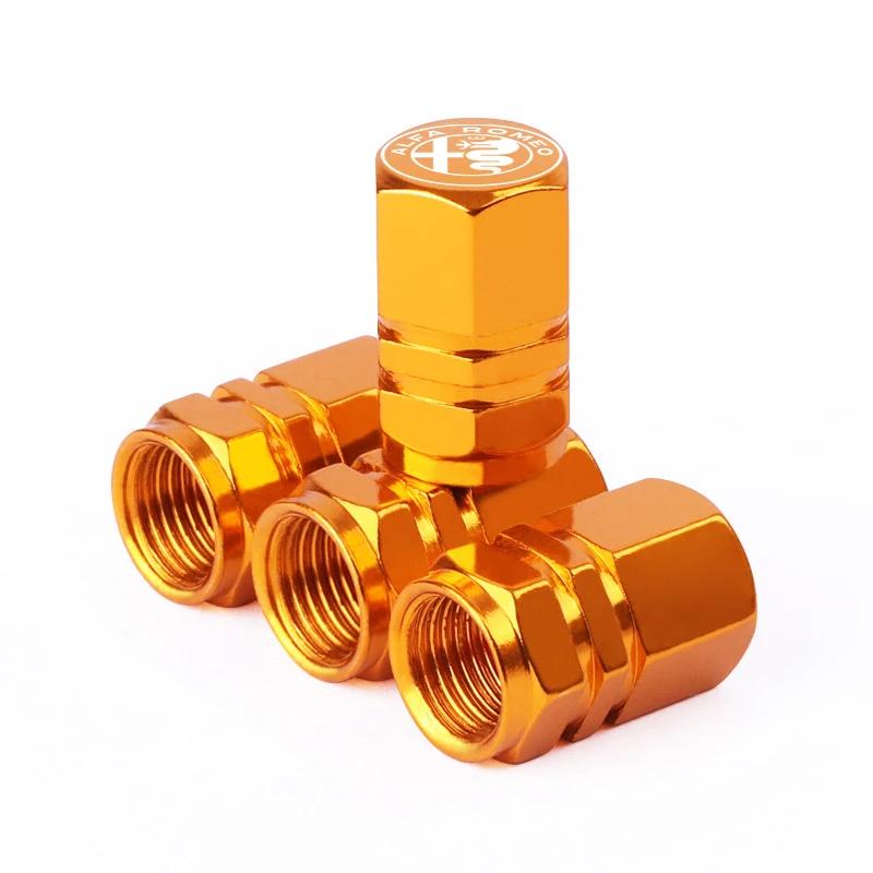Car Sticker For Alfa Romeo 159 147 4Pcs Car Tire Valve Stems Cap Tire Valve Cap For Alfa Romeo STELVIO Giulia 159 Giulietta 147 rvcr43