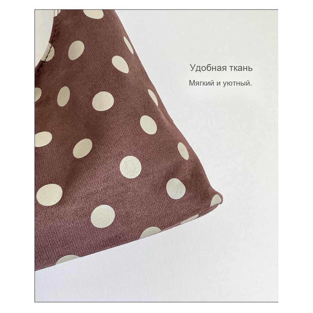 Shoulder Bag Women Fabric Polka Dot Large Capacity Daily Commute