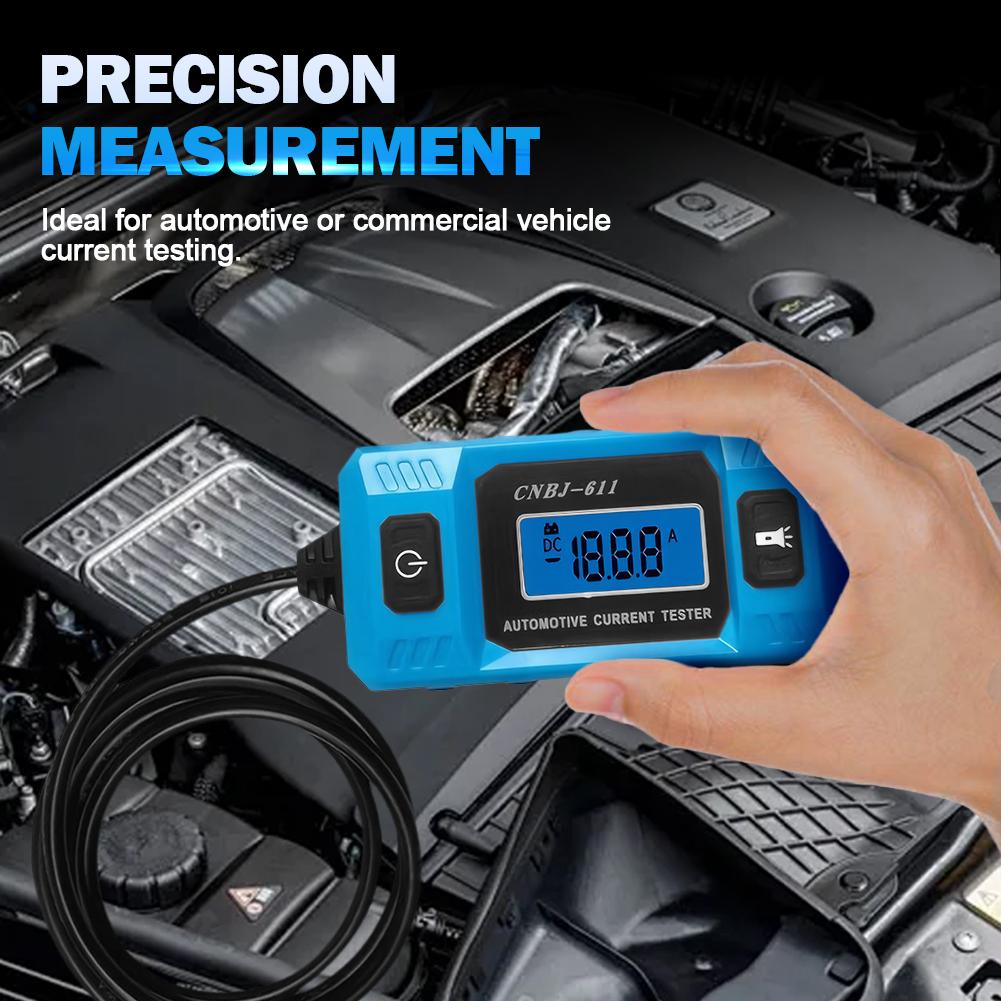 CNBJ-611 12В Тестер тока автомобильных предохранителей ЖК-дисплей Автомобильный анализатор утечки Высокоточный инструмент для обнаружения цепи Автомобильный аксессуар