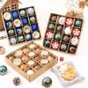 16pcs 6cm Painted Christmas Balls Set Plastic Xmas Tree Pendants  Holiday Wedding Party Decor