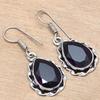 Черный Спинальный Драгоценный Камень Ручной Работы Подарок Для Нее Серебряные Ювелирные Изделия Серьги 1,5"