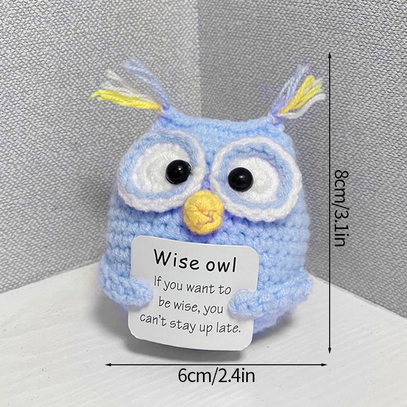 Positive Potato Desk Accessories Crochet Ornament Kawaii Woven Figurine Desktop Offices Accessories Gift for Children Room Decor