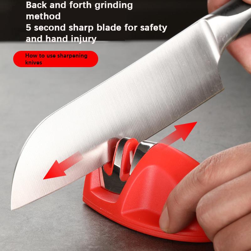 Мини-точилка для ножей, точилка для ножей, ручной многофункциональный инструмент для быстрой заточки с кухонными ножами, аксессуары, гаджет