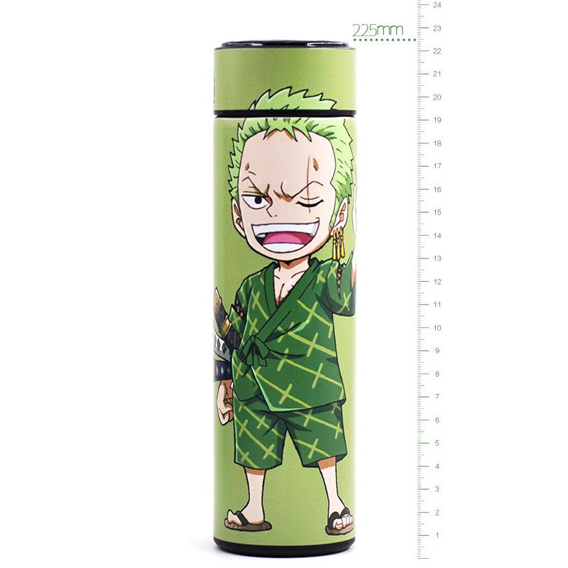 Фигурка Аниме Мультфильм One Piece Вакуумная Кружка 480 мл Луффи Зоро Санджи Косплей Студенческая Термокружка Спортивная Бутылка для Воды Школьный Подарок
