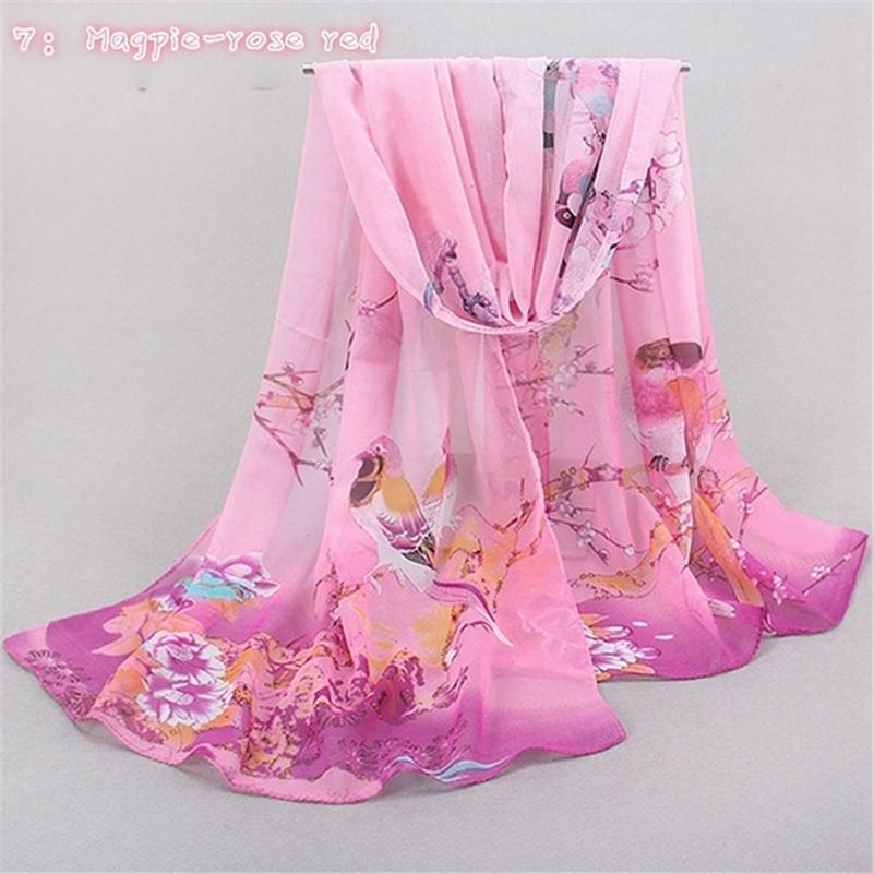 Fashion Women Chiffon Scarf Polyester Print Autumn Summer Pattern Silk Scarves Shawl