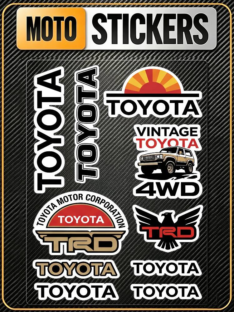 FOR TOYOTA TRO GR Universal Waterproof Reflective Decorative Decals Scratch Hide For Car Motorcycle Helmet Water Cup Fridge