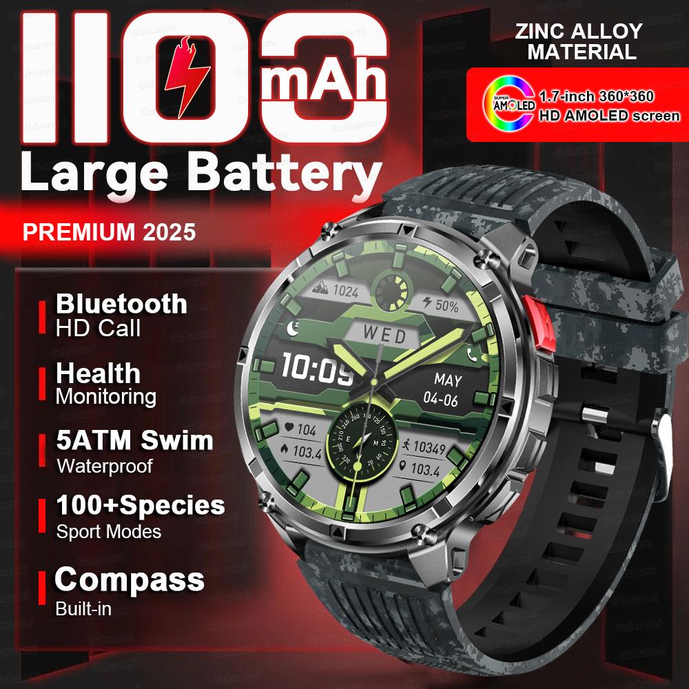 Новые Умные часы T-Rex3 Ultra 1100 мАч GPS-трекер Компас 5ATM Водонепроницаемые Спортивный трекер Мужские Для улицы Военные Умные часы