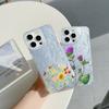 N75 Butterflies Flowers Clear Frame Case for Samsung S25 Ultra iPhone 16 13 Pro Max Xiaomi Redmi Note 13 Feather Chiffon Texture Silver Plated Cover
