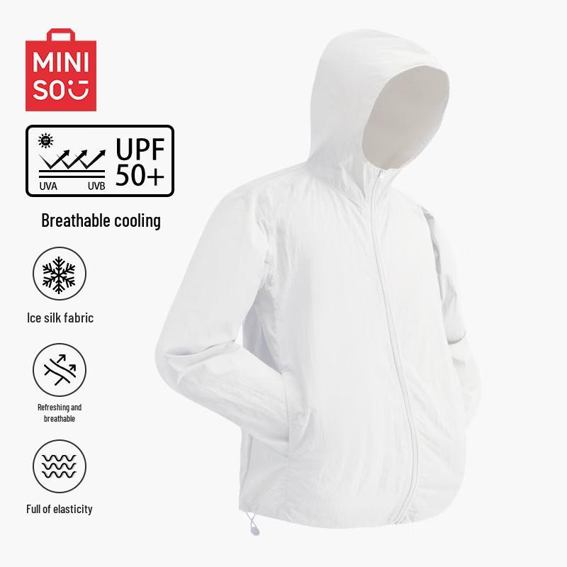 MINISO Мужская куртка с капюшоном для защиты от солнца UPF50+ и охлаждающим эффектом