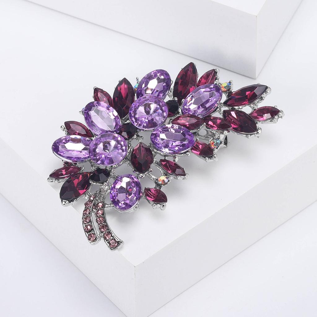 High-Grade Alloy Rhinestone Tree Brooch Exquisite Creative Women'S Cardigan Shawl Corsage Jewelry Pin