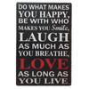 Inspiring Slogan Classic Sentence Metal Plate Tin Poster Optimistic Words Metal Plaque for Family Cafe Man Cave Vintage Decor