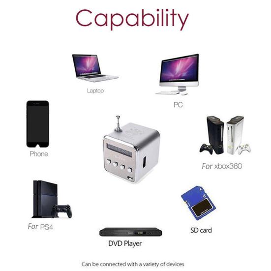 1/2 шт. Мини-динамик с поддержкой Bluetooth, цифровой дисплей, стабильное соединение, водонепроницаемый, перезаряжаемый, FM-радио, музыкальный плеер