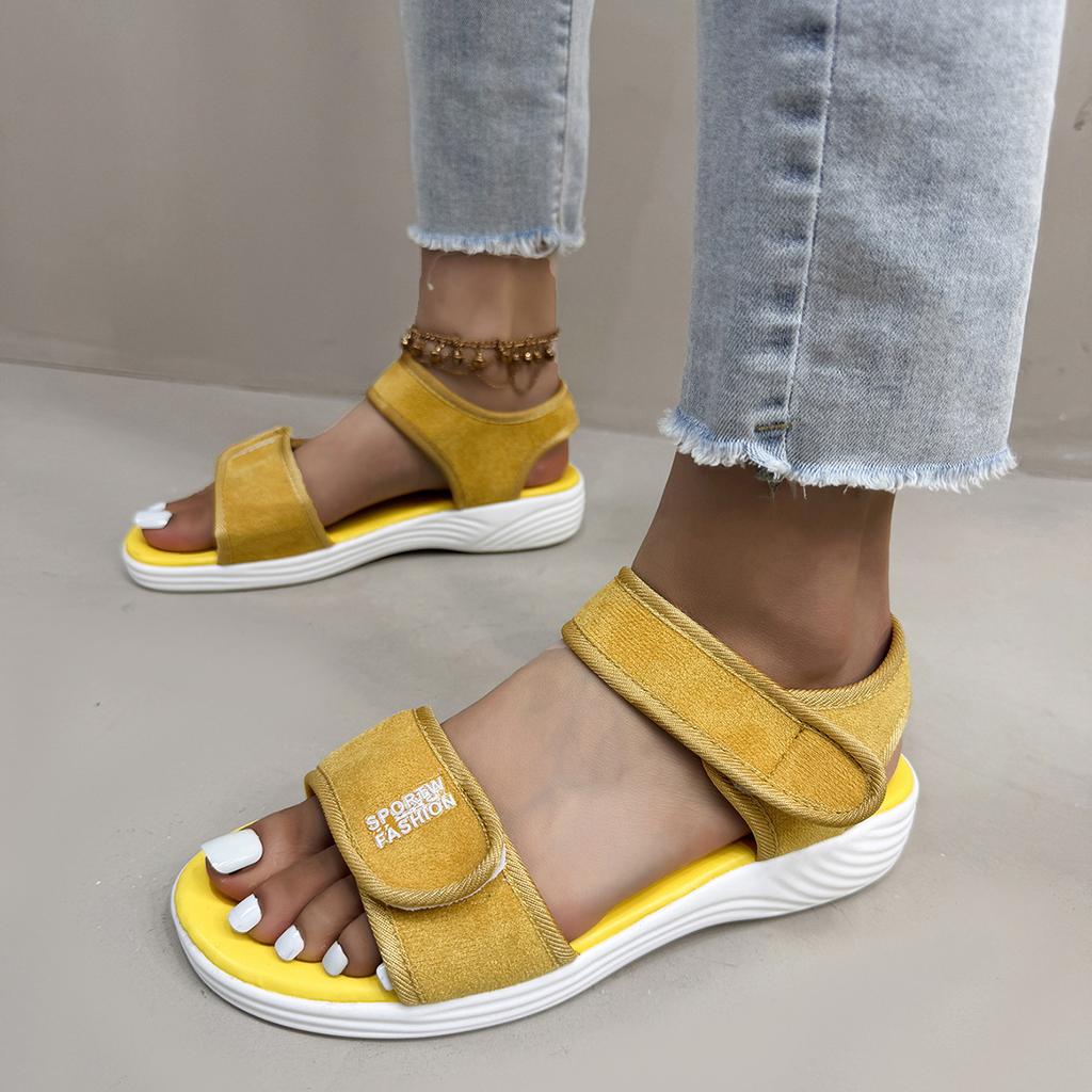 Балетки и сандалии Новый стиль пляжных повседневных женских сандалий