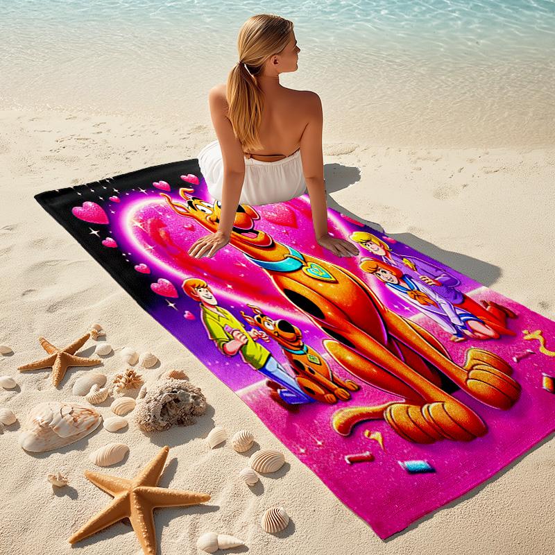 Halloween fantasy comedy adventure cartoon movie Scooby-Doo towel outdoor camping vacation swimming beach towel outdoor absorbent bath towel Y12