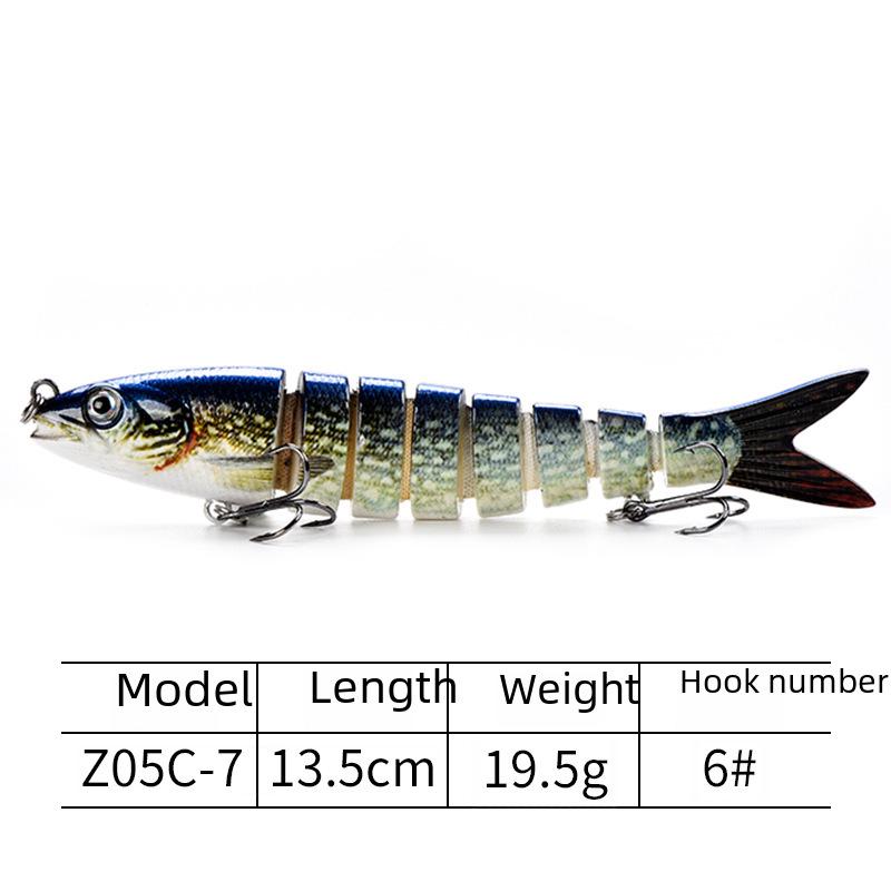 Многосекционная твердая приманка для пресноводной рыбы, 14 см, 8 секций, дальний заброс - популярная распродажа рыболовных снастей.