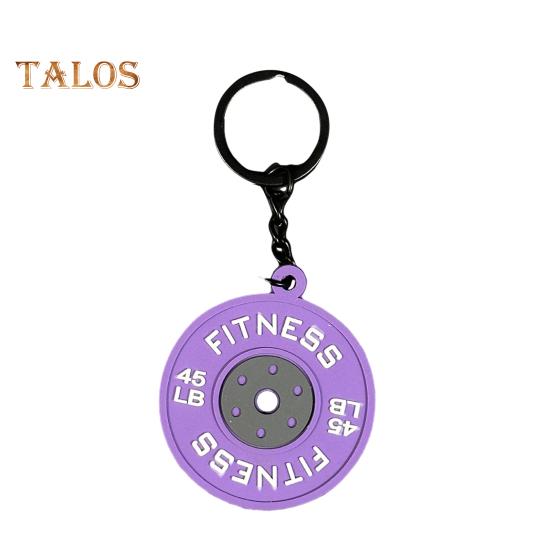 Фитнес-брелок-подвеска из резины и металла для тренировок, штанги, тяжелой атлетики, тренажерного зала, брелок для ключей, напоминание о подарке