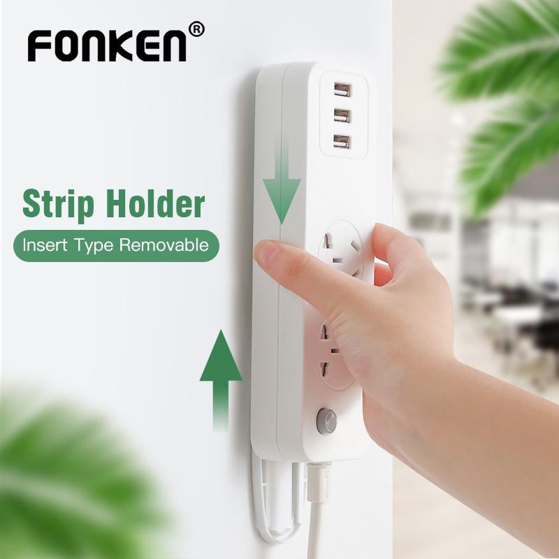 FONKEN Socket Retainer Adhesive Fixer Strip Holder Insert Type Removable For Wall-Mounted Router Rack