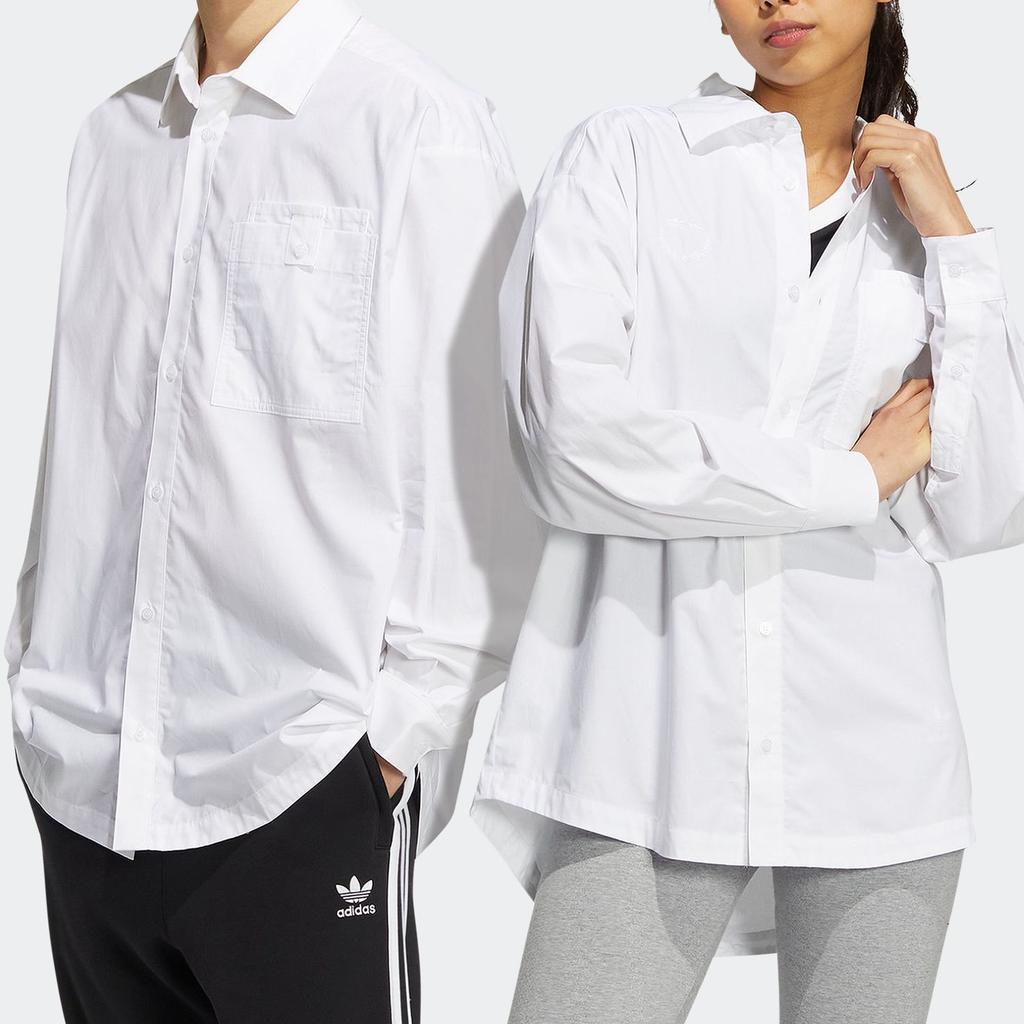adidas Оригинальные рубашки Унисекс Белый Лацкан Умеренный Другое HU1230