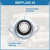 Uxcell Подшипниковые узлы с фланцевым креплением из стали SBPFL205-16 (Набор 2), Диаметр 1 дюйм, Единица, Гаечный ключ.