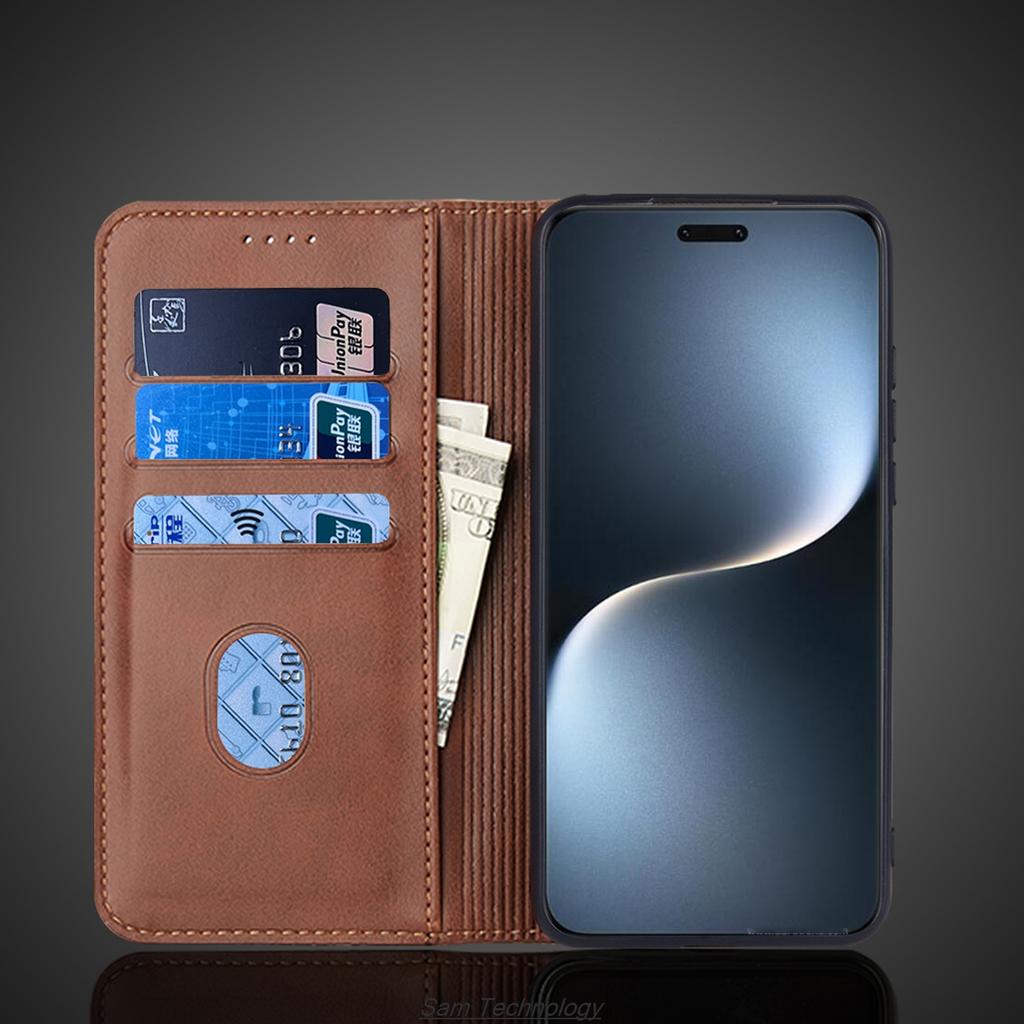 Магнитный притяжение кожаный чехол для Huawei Honor Magic7 Pro / Magic 7 Pro 6.8" кобура флип чехол кошелек сумки Fundas Coque