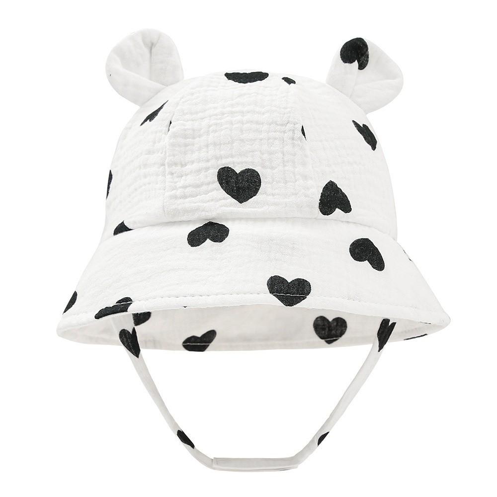 Print Design Baby Sun Hat Breathable Bucket Hat Baby Portable Kids Beach Cap  for Travel Summer