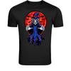 Футболка с принтом Волк-Волшебник на Хэллоуин - Жуткая Графическая Футболка с Оборотнем