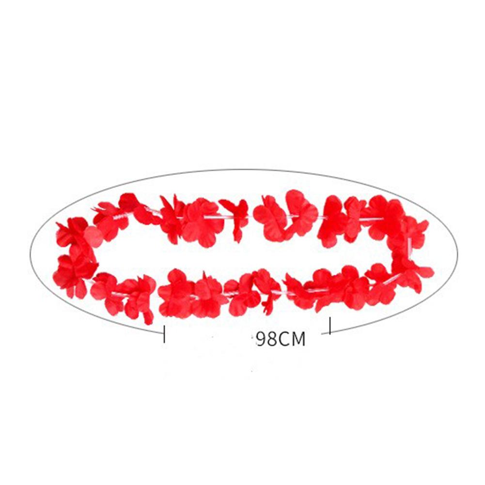 50 Pcs/100 Pcs Wreath Set Garland Artificial Necklace Flowers Leis Party Supplies Hanging Pendant Decoration
