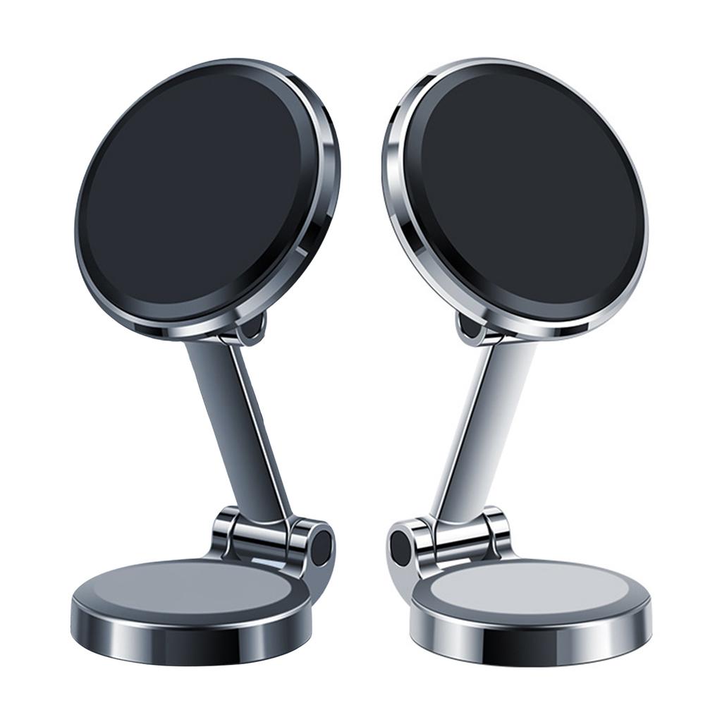 Magnetic Phone Holder for Car 10 Strong-Magnets Metal Folding Magnetic Car Phone Holder 360°Rotation Universal Dashboard