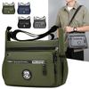 Multi Layer Men's Messenger Bag New Trend Leisure Shoulder Bag Large Capacity Commuting Storage Bag.