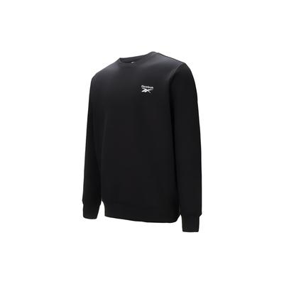 Reebok Однотонный пуловер с капюшоном унисекс толстовки черный GR8470