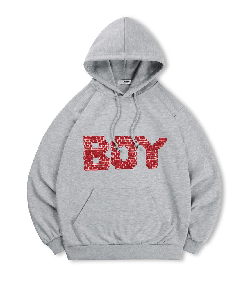 [Без начеса или с начесом] Худи с принтом Brick Boy (Тип C)