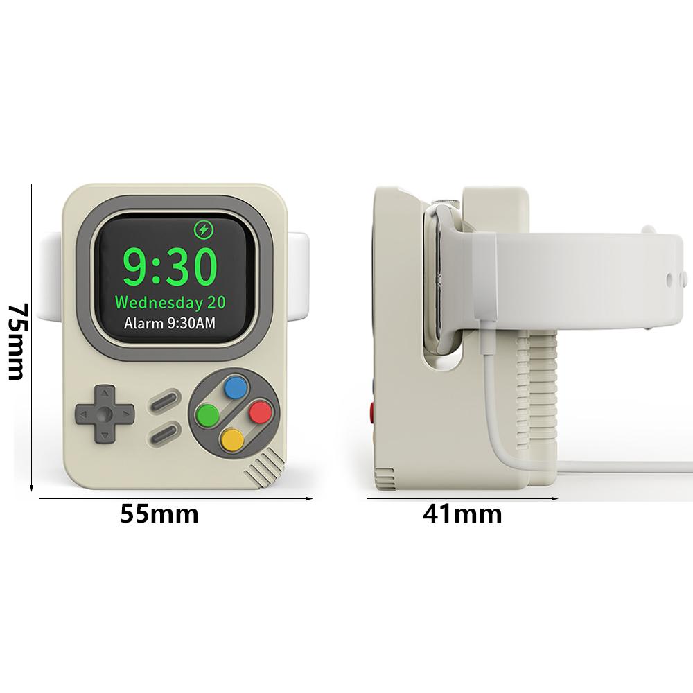 White Charging Stand Compatible With Apple Watch Silicone Charging Holder Dock