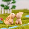 7шт милый кролик фигурка животного ремесла DIY миниатюрные украшения бонсай