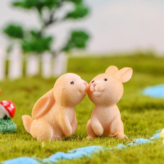 7шт милый кролик фигурка животного ремесла DIY миниатюрные украшения бонсай