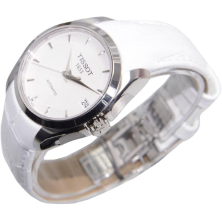 Tissot Автоматические механические женские часы Kutu Collection 32 мм Белый циферблат T035.207.16.011.00