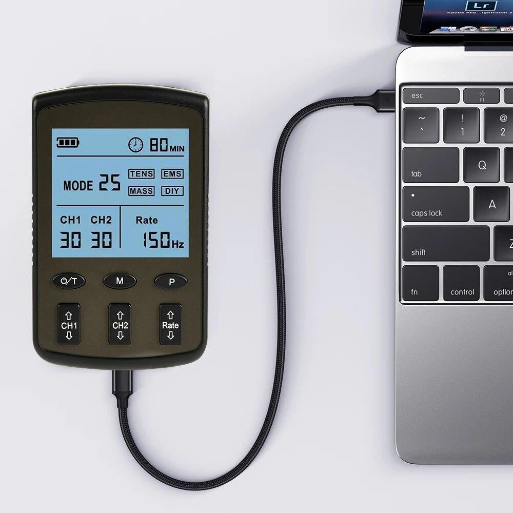 2 способа EMS импульсный миостимулятор десятки акупунктурных электродов подушечки терапия машина для похудения электростимулятор перезаряжаемый