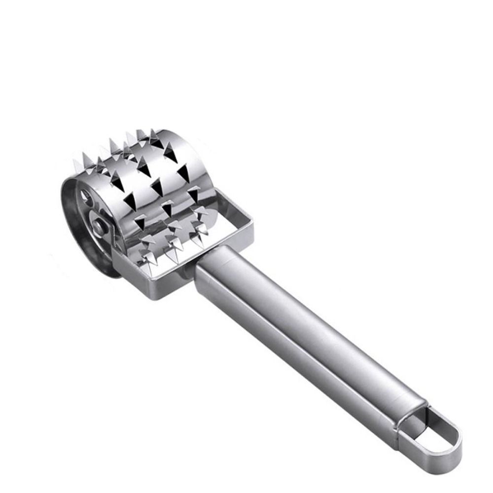 Нержавеющая сталь Мясорыхлитель Ручной Размягчитель Мяса Ролик Катящийся Свободный Молоток для Мяса Курица