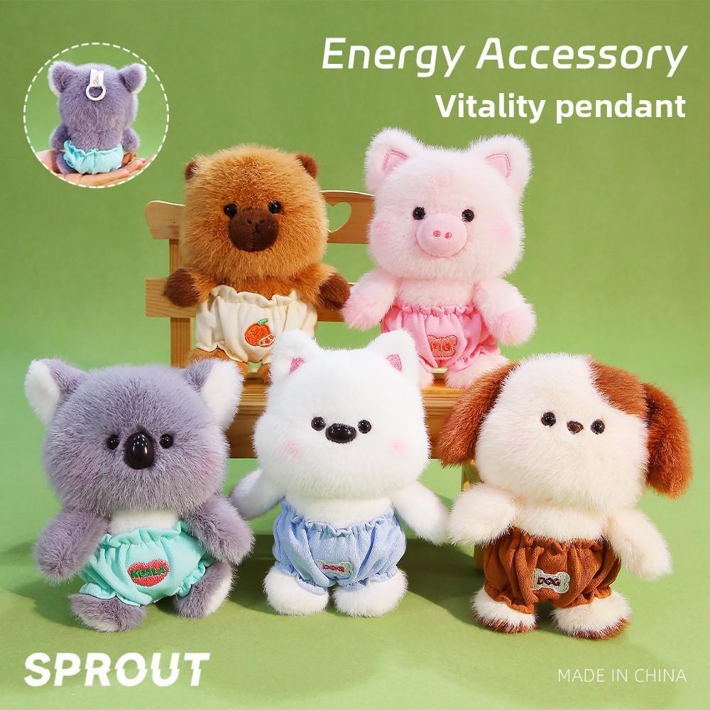 Cute Capybara Dog Koala Plush Keychain With Soft Polyester Filling For Bags And Gifts