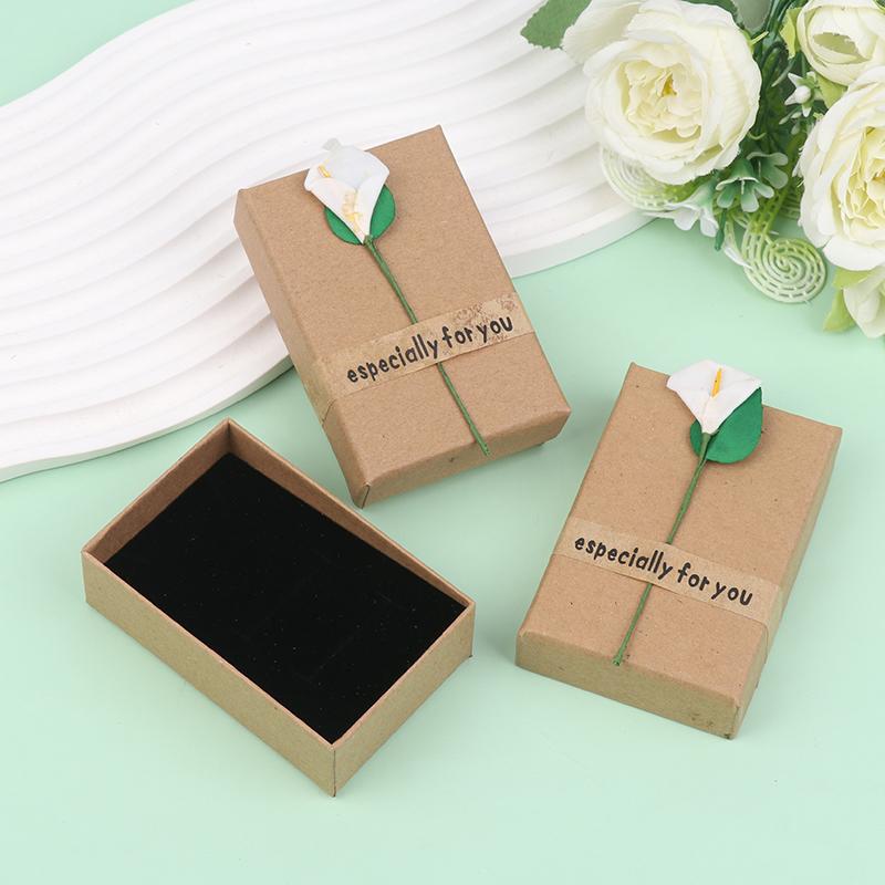 [HF][HS]2/3/5/10Pcs Jewelry Gift Box Bracelet Necklace Organizer Storage Box Paper Cardboard Packaging Container With Sponge
