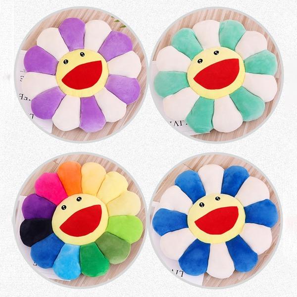 42см Красочная Плюшевая Игрушка Подсолнух Подсолнух Мягкая Кукла Кошка Домашний Питомец Подушка Коврик Подушка Дом Спальня Магазин Ресторан Декор