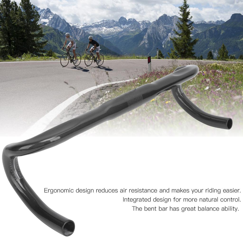 Велосипедный изогнутый руль 420 мм 31,8 мм шоссейный велосипедный карбоновый глянцевый руль аксессуары для велосипеда