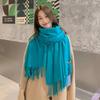 Women'S Thick Warm Solid Color Scarf Autumn And Winter New Style Cashmere Scarf Versatile Wool Scarf