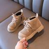 Повседневная обувь для девочек Нескользящая Простая детская мода Ботинки из кожи для мальчиков Весна и осень Детская хлопковая обувь Нескользящая